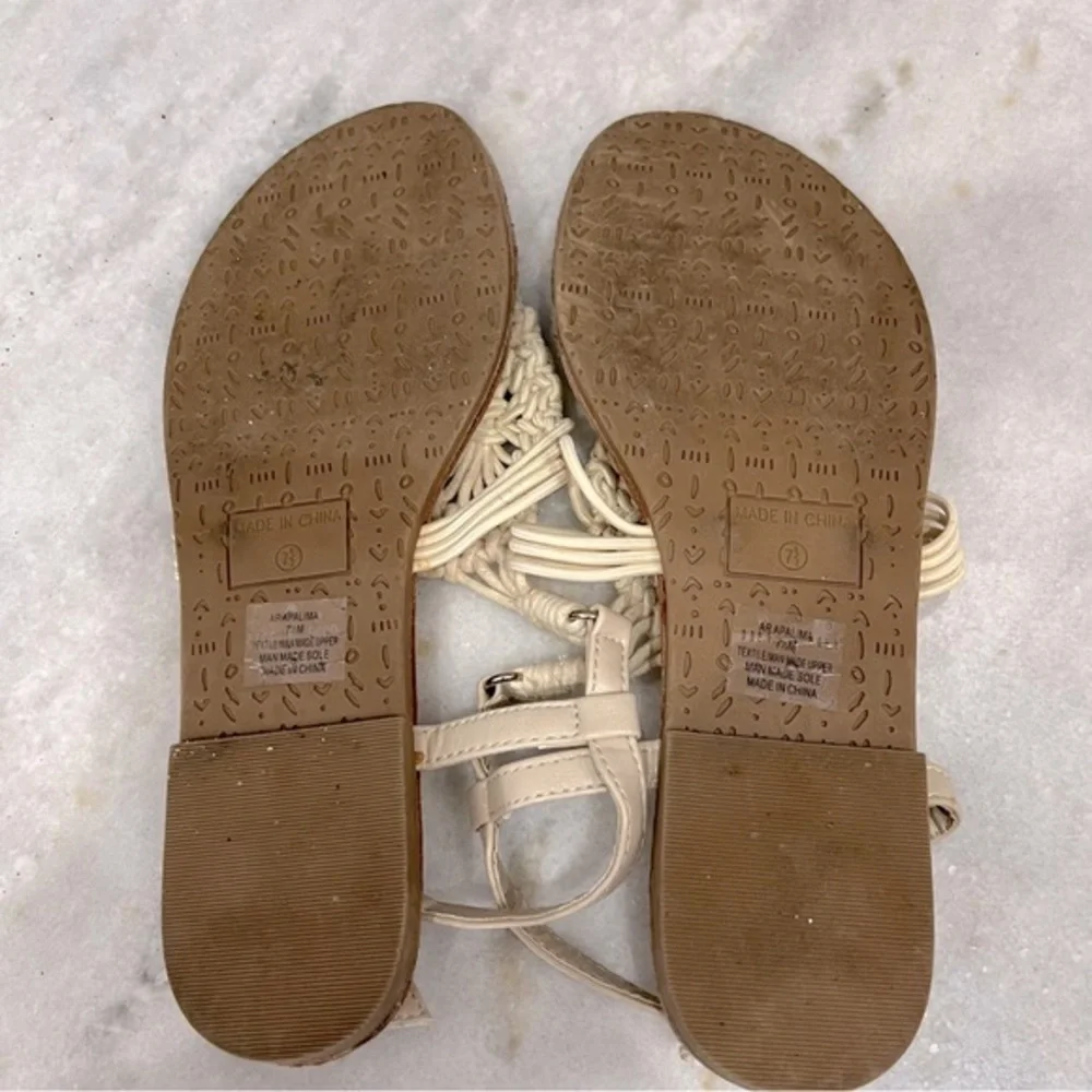 American Rag Open Toe Crochet Sandal Sz 7.5 - Picture 9 of 10